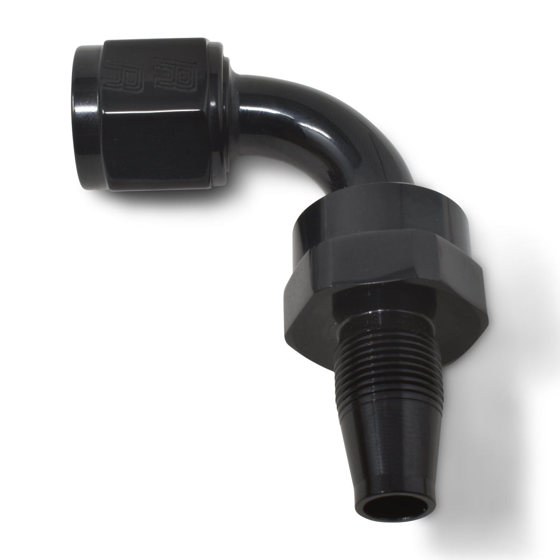 6AN 90Deg Swivel Hse End Black - 615163