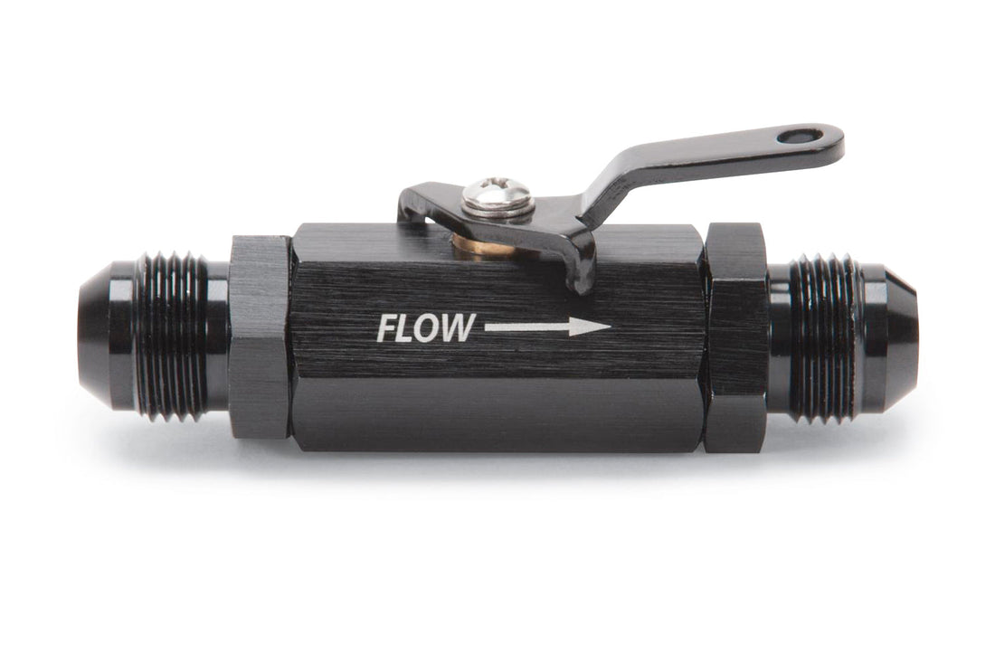 Shutoff Valve 8an Male Black Finish - 650643