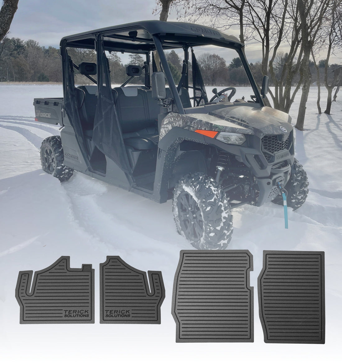 Terick Rubber Floor Mats for CFMOTO UFORCE 800XL