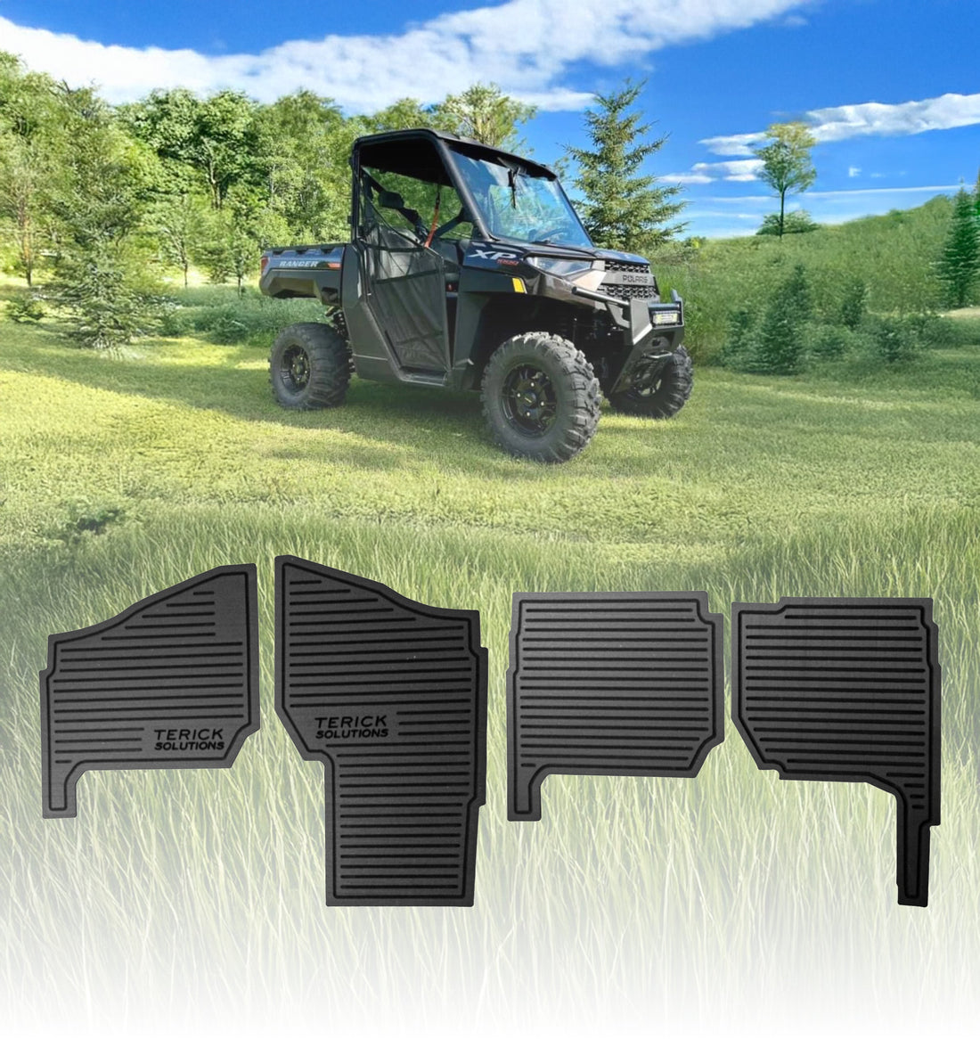 Terick Rubber Floor Mats for Polaris Ranger XP 1000