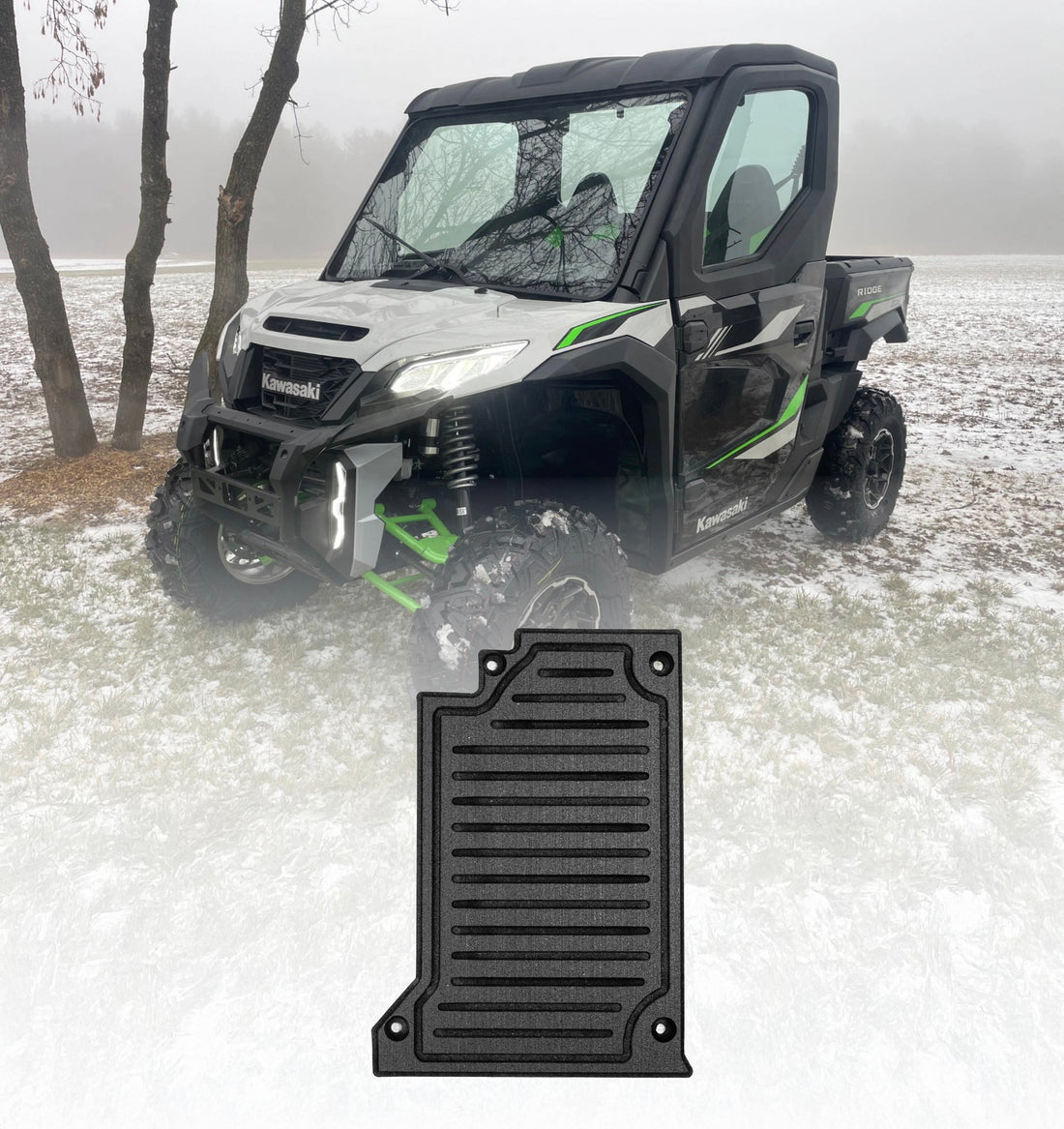 Terick Rubber Floor Mats for Kawasaki Ridge 2 Door, all models