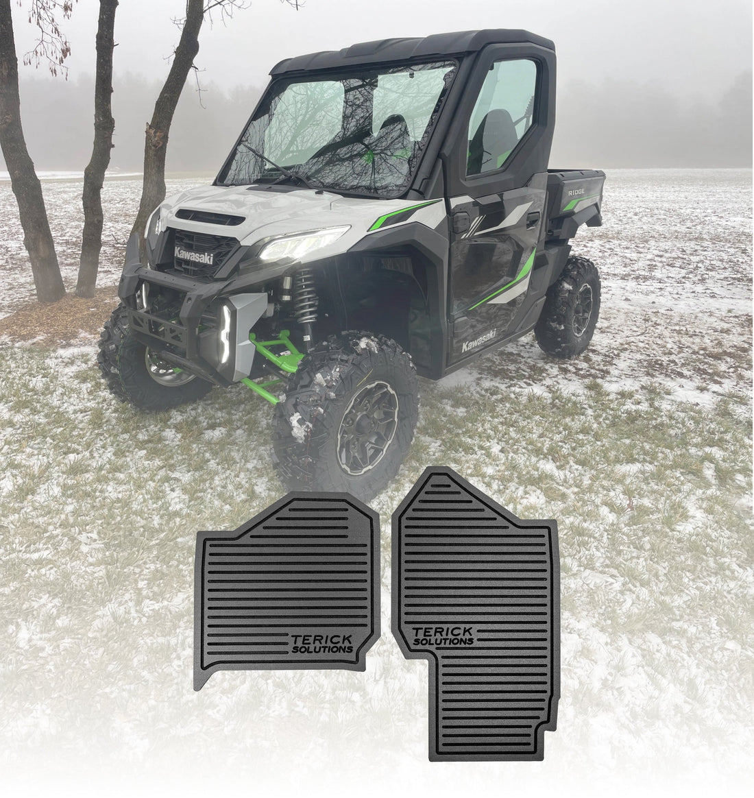 Terick Rubber Floor Mats for Kawasaki Ridge 2 Door, all models
