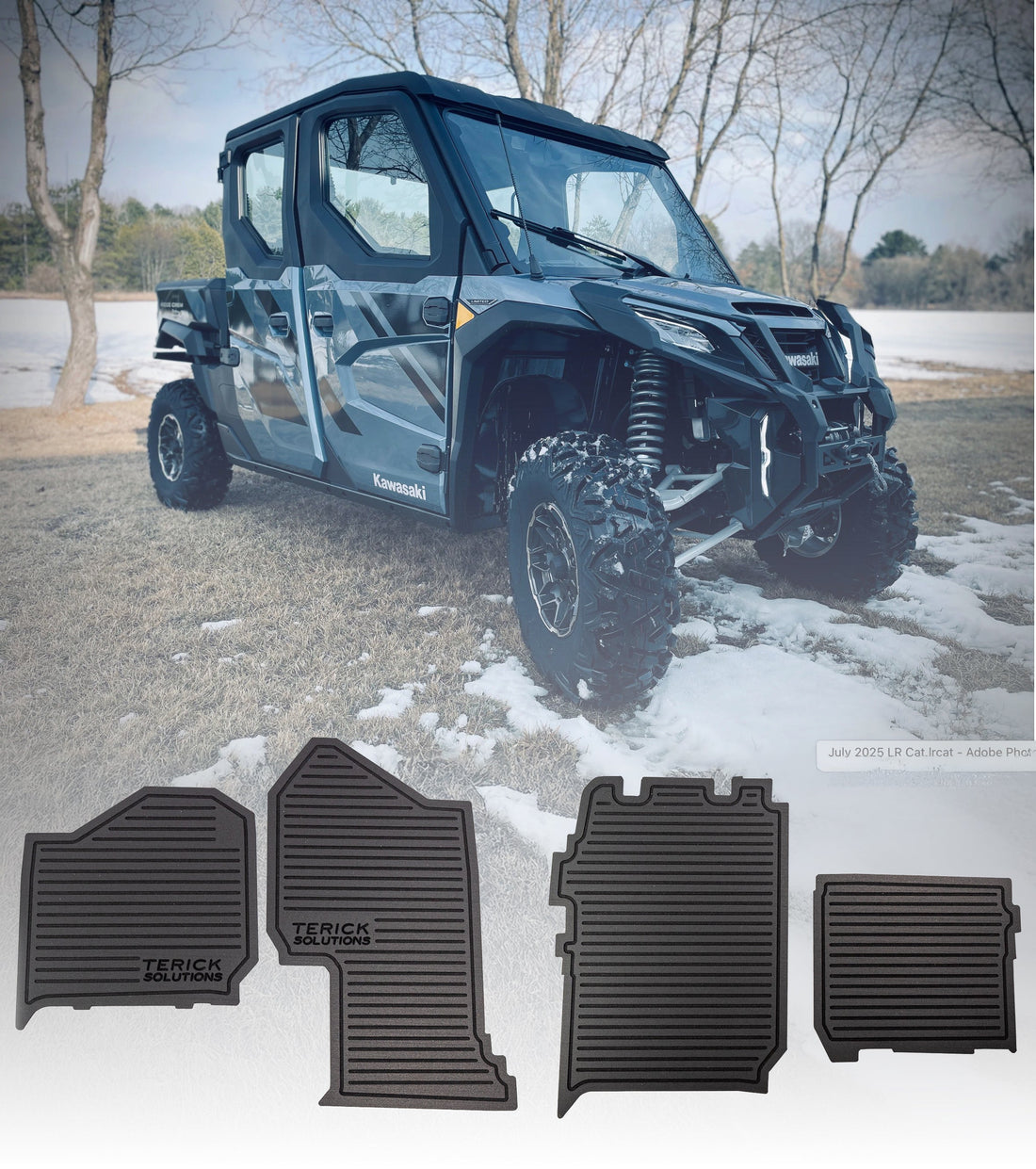 Terick Rubber Floor Mats for Kawasaki Ridge Crew