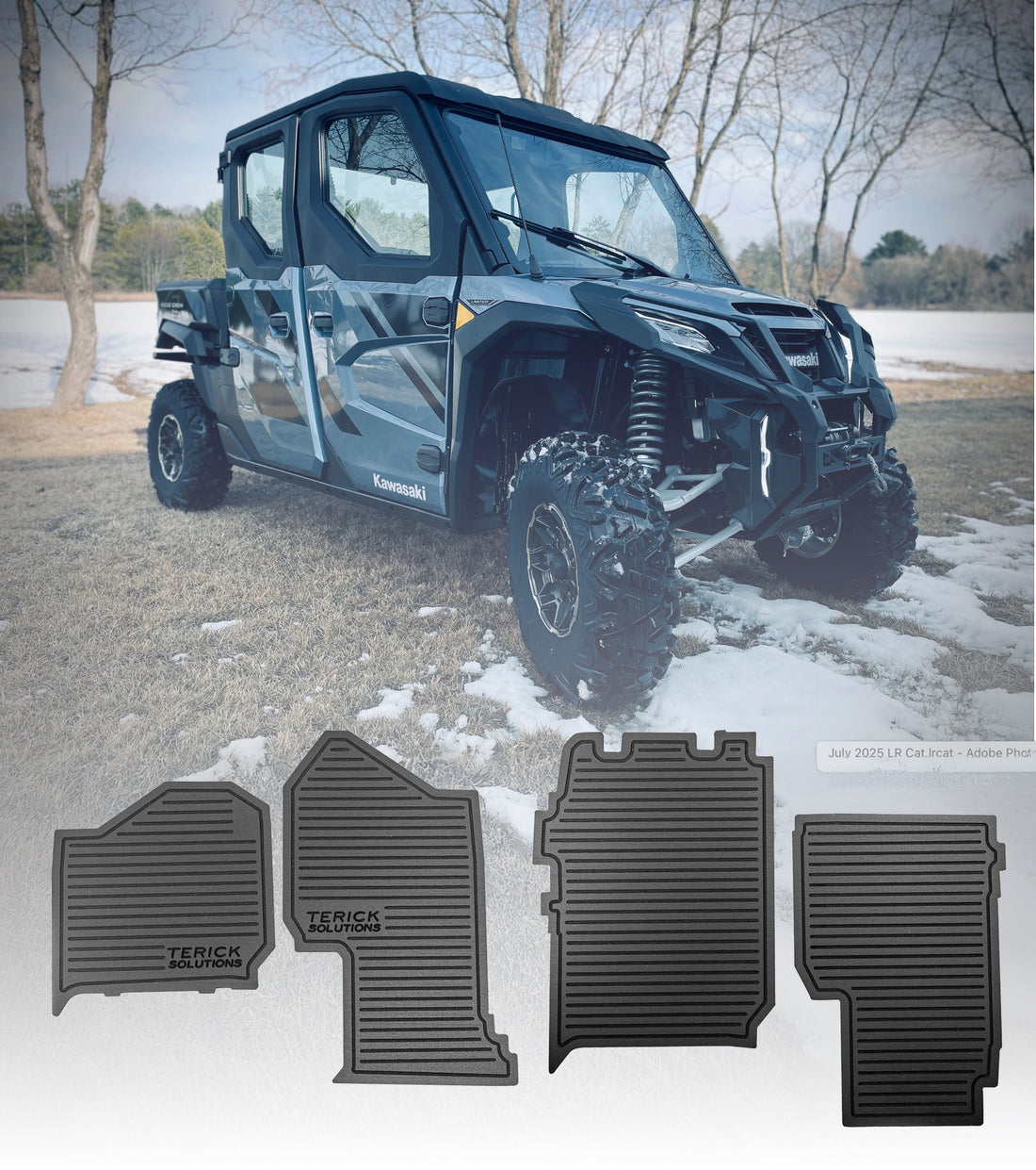 Terick Rubber Floor Mats for Kawasaki Ridge Crew