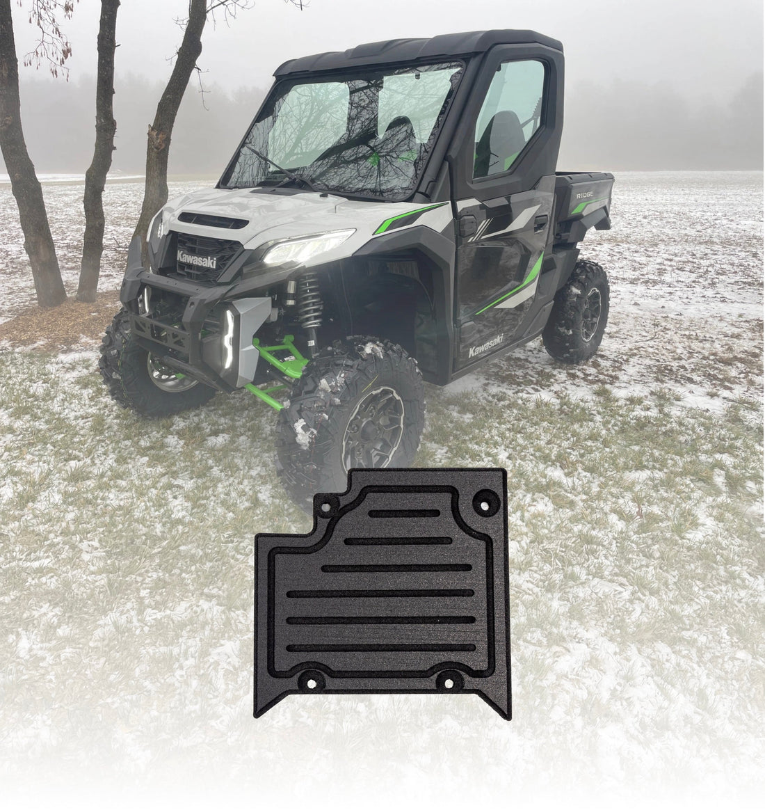 Terick Rubber Floor Mats for Kawasaki Ridge 2 Door, all models