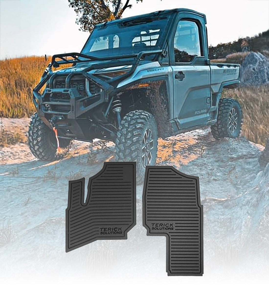 Terick Rubber Floor Mats for Polaris Ranger XD 1500