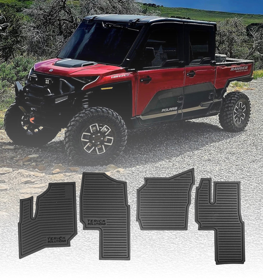 Terick Rubber Floor Mats for Polaris Ranger XD 1500