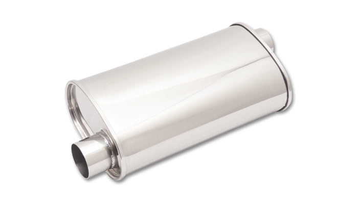 Muffler Oval Stainless 3IN Offset - 1127