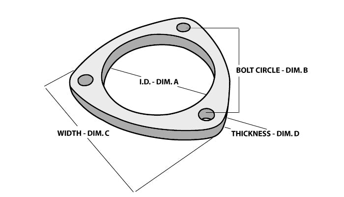 Flanges Exhaust Stainless 3-BOLT 3IN - 1483