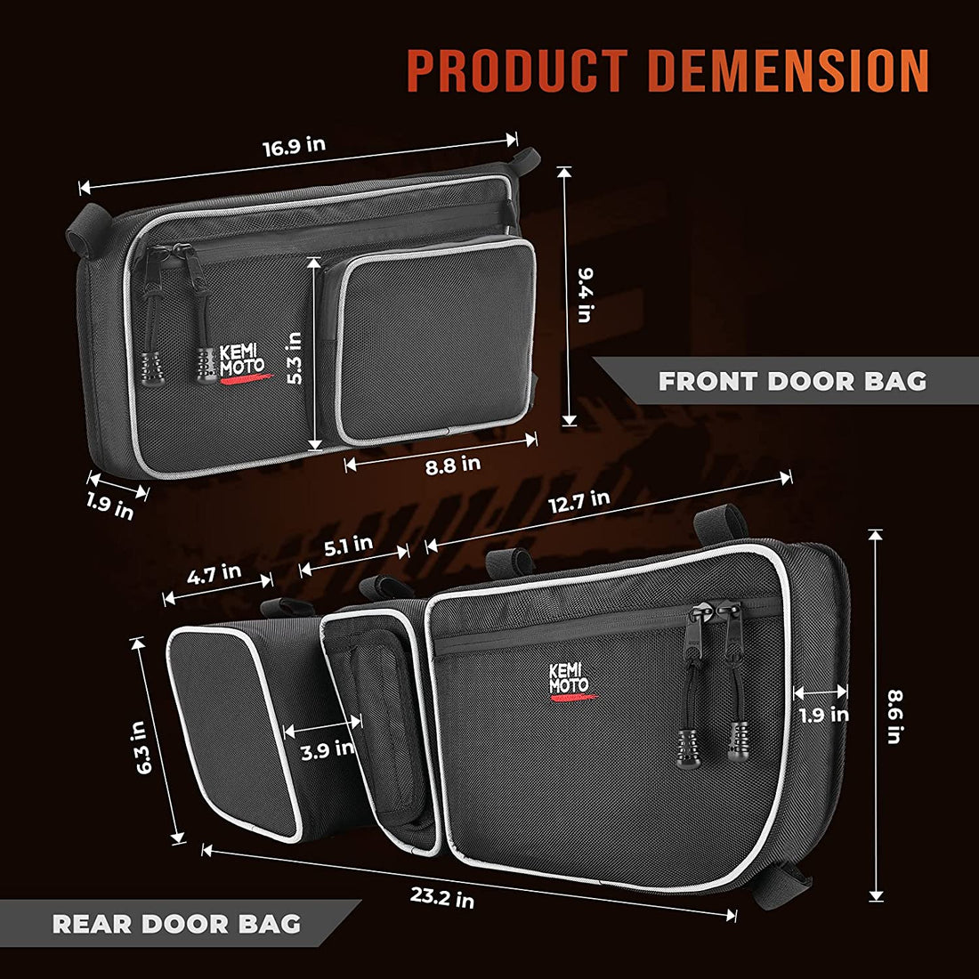 Rear Storage Bag & Door Bags for Can-Am Maverick X3 MAX - view 9