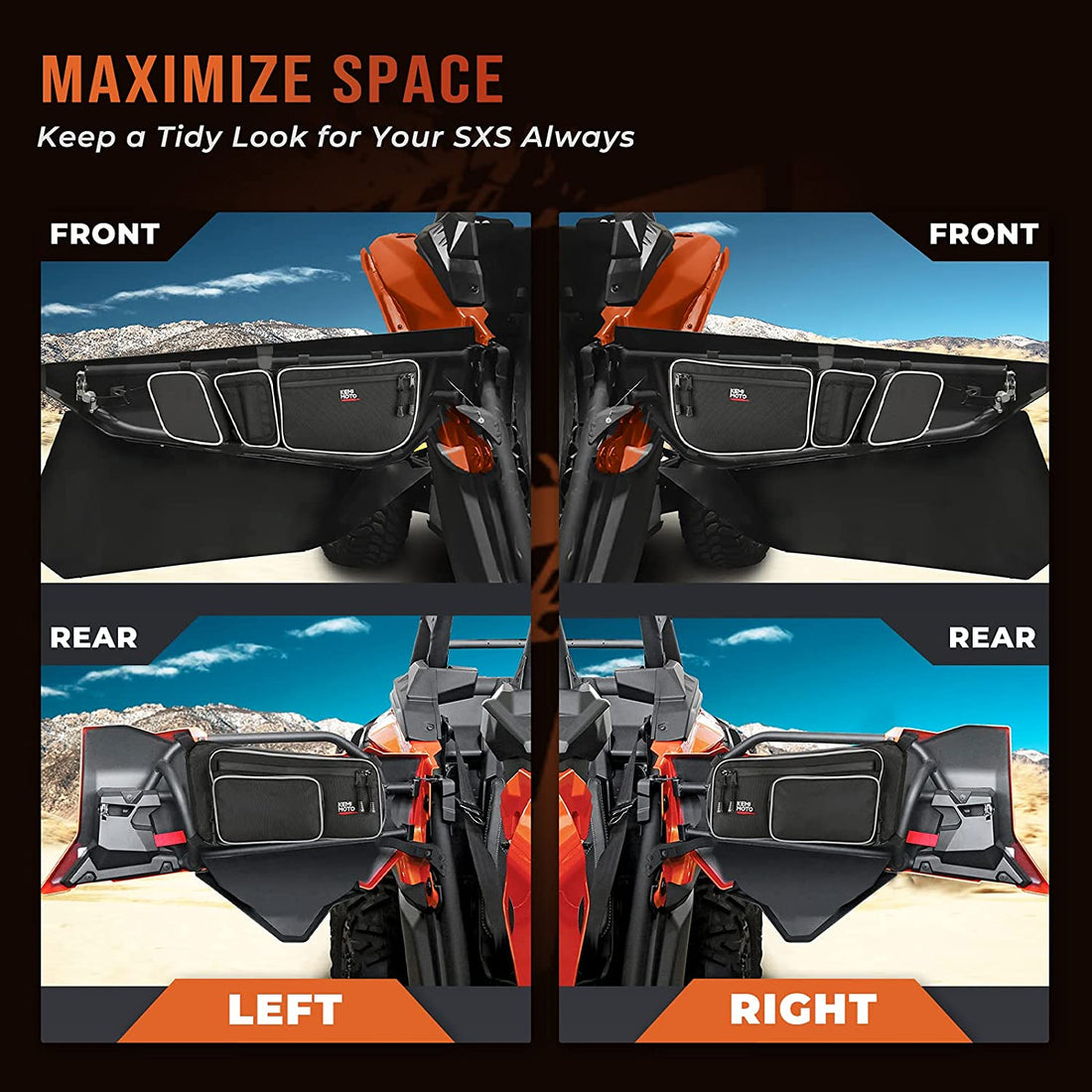 Rear Storage Bag & Door Bags for Can-Am Maverick X3 MAX - view 10