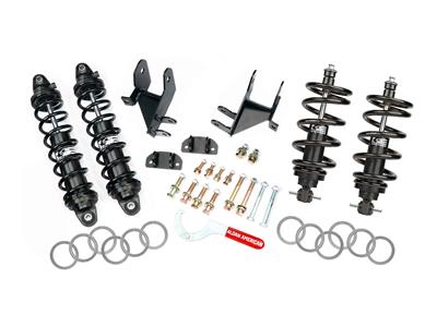 Aldan American Coilover Kit, Nighthawk Series, Front/Rear, Single Adjustable, Black Anodized, 450 - 7000178