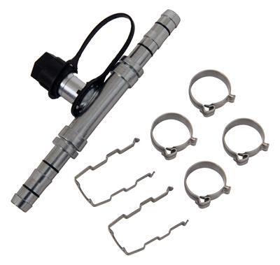 Aeroquip A/C Service Port, In-Line Hose Splice, #8 Air Conditioning, with Cages and Clips, R134a - FCP0509
