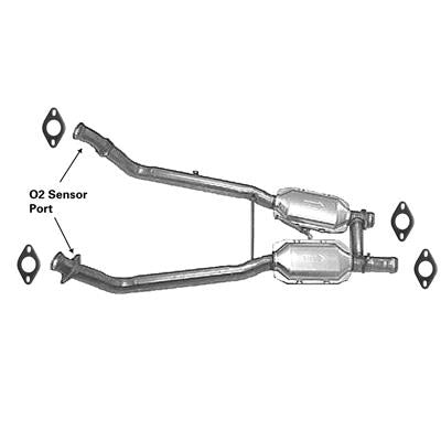 AP Exhaust Catalytic Converters, Direct-Fit, Stock Flange Inlet/Outlet, Ceramic Honeycomb - 642916