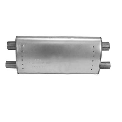 AP Exhaust Mufflers, MSL Maximum, Oval, Steel, Aluminized, Two 2.25 in. Offset Inlets, Two 2.00 in. - 709114