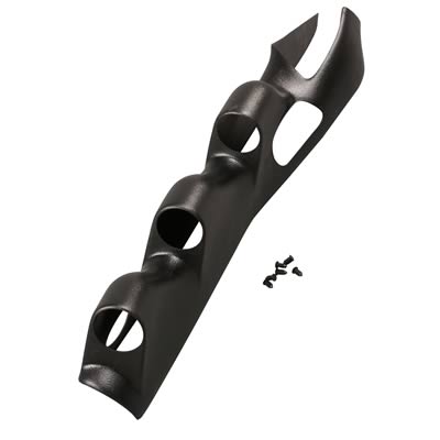AutoMeter Gauge Pod, Triple, 2 1/16 in., Black ABS, Chevy, Each - 12195