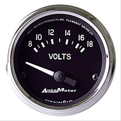 AutoMeter Gauge, Cobra, Voltmeter, 8-18 V, 2 1/16 in., Analog, Electrical, Each - 201009