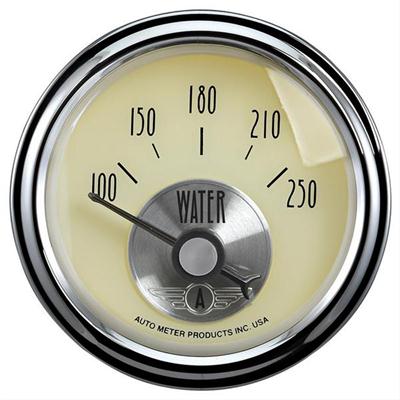 AutoMeter Gauge, Prestige, Water Temperature, 100-250 Degrees F, 2 1/16 in. Diameter, Ivory Face - 2037