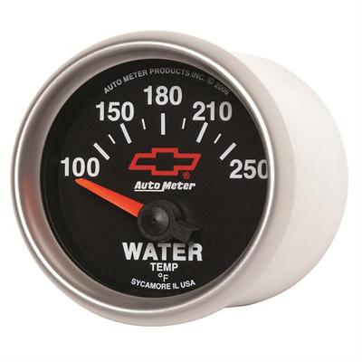 AutoMeter Gauge, Sport-Comp II, Chevy Red Bowtie Emblem, Water Temperature, 100-250 Degrees F, 2 - 363700406