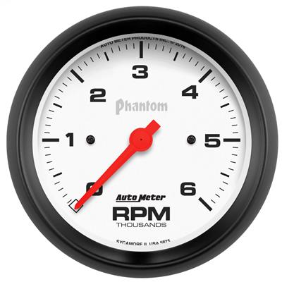 AutoMeter Tachometer Gauge, Analog, 3 3/8 in. Diameter, 0-6,000 rpm, Full Sweep, Electrical, Each - 5875