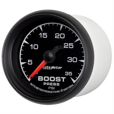 AutoMeter Gauge, ES, Boost Pressure, Full Sweep, 0-35 psi, 2 1/16 in., Analog, Mechanical, Each - 5904