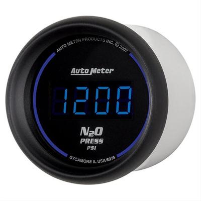 AutoMeter Gauge, Cobalt, Digital, Nitrous Pressure, 0-2000 psi, 2 1/16 in. Diameter, Electrical - 6974