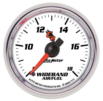 AutoMeter Air/Fuel Ratio Gauge; C2; Wideband Air Fuel Ratio Kit; 2 1/16 in.; Analog; 8-18; Full - 7171