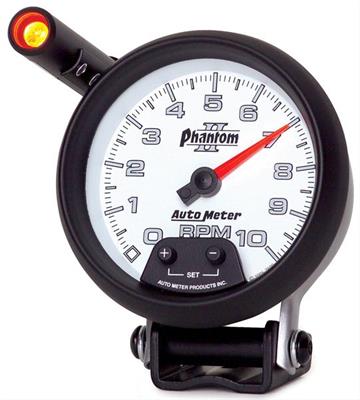 AutoMeter Tachometer, Phantom II, 0-10,000 rpm, 3 3/4 in., Analog, Electrical, with Shift Light - 7590