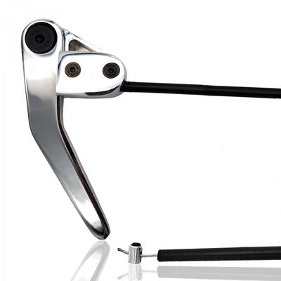AutoLoc Hood Release Assembly, Chrome Steel Handle, Black Plastic Cable, Kit - 9816