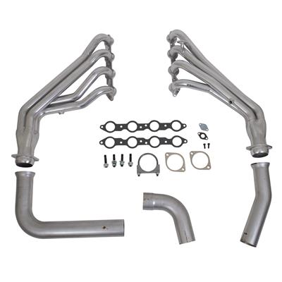 BBK Performance Headers, Long Tube, Steel, Silver Ceramic Coated, Chevy, GMC, Kit - 16140