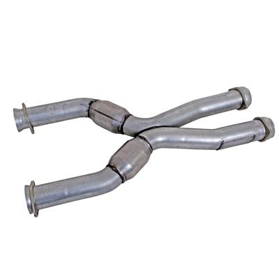 BBK Performance X-Pipe, Coyote Engine Swap, Long Tube, Steel, Aluminized, Catalytic Converters - 1786