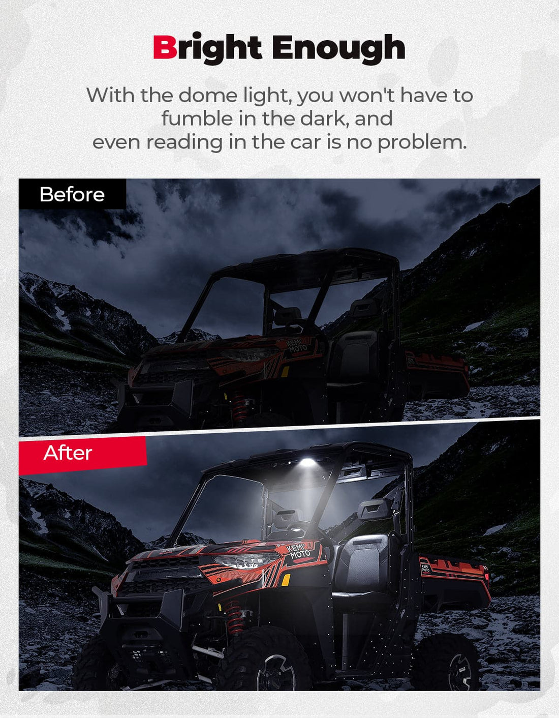 UTV Dome Light for Polaris Ranger XP 1000 SP 570 2018-2026 - view 2