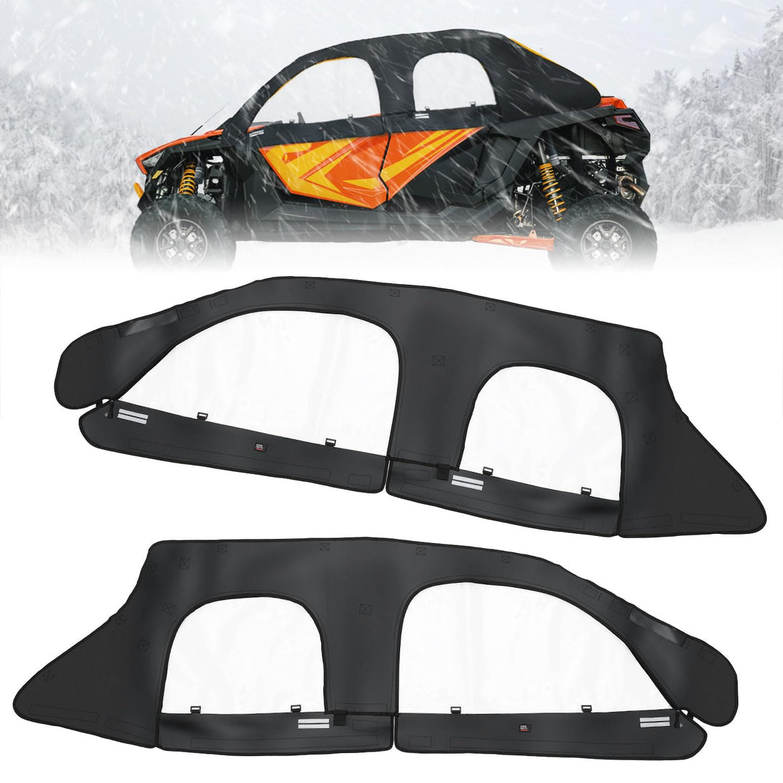 Soft Upper Door Cab Enclosure Set for Polaris RZR PRO XP 4 / Turbo R 4 - view 1