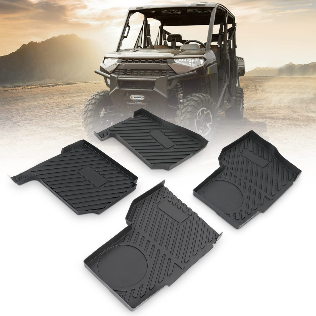 Floor Mats for Polaris Ranger Crew XP 1000 (2019-2024) 4 Pcs - view 1