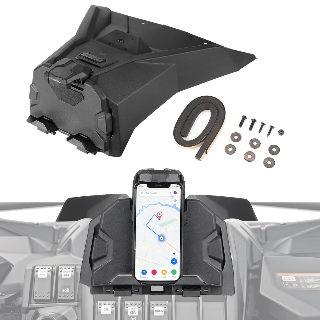 Tablet Holder With Storage Box for Can-Am Maverick Sport & Trail, Commander - view 8