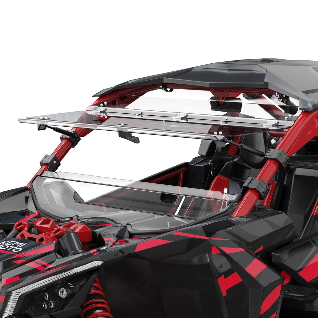 Flip Windshield and Soft Cab Enclosures for 2017+ Can-Am Maverick X3 - view 2