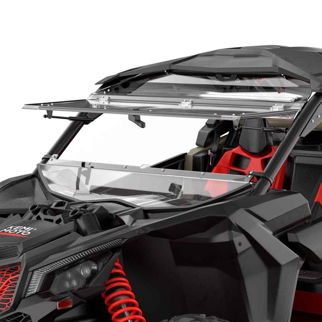 Scratch Resistant PC Flip Windshield for Can-Am Maverick X3 - view 1