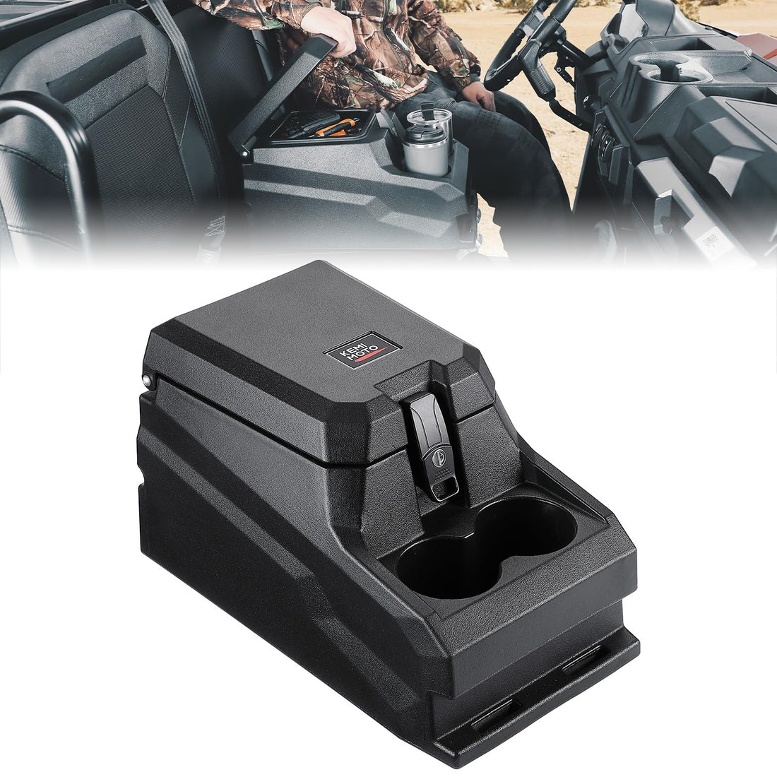 UTV Bench Seat Center Console Box for Polaris Ranger XP 1000 / Crew 2017-2026 / Uforce / Pionner - view 1