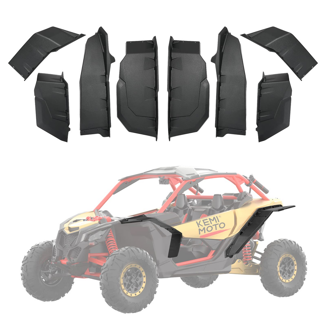 Front Lower Doors & Extended Fender Flares for Can-Am Maverick X3 - view 2