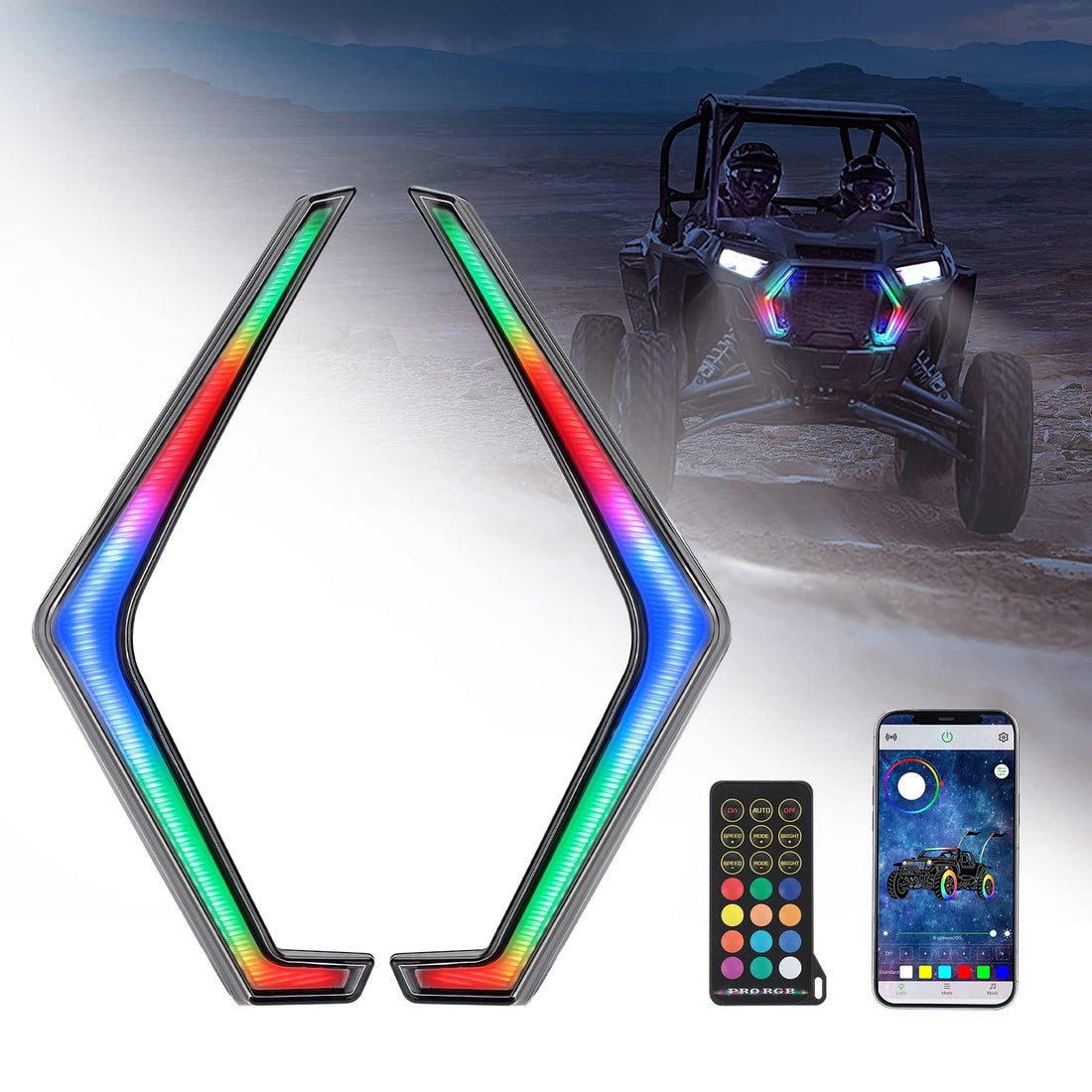 RGB Turn Signal Lights for Polaris RZR XP 1000 Turbo (2019-2023) - view 1