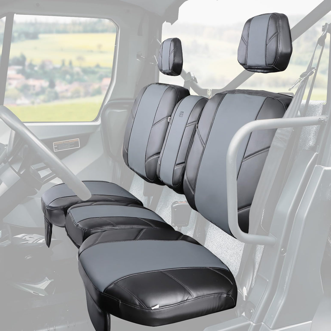 Split Bench Seat Covers Leather for Can-Am Defender HD10|9|8|7 - view 1