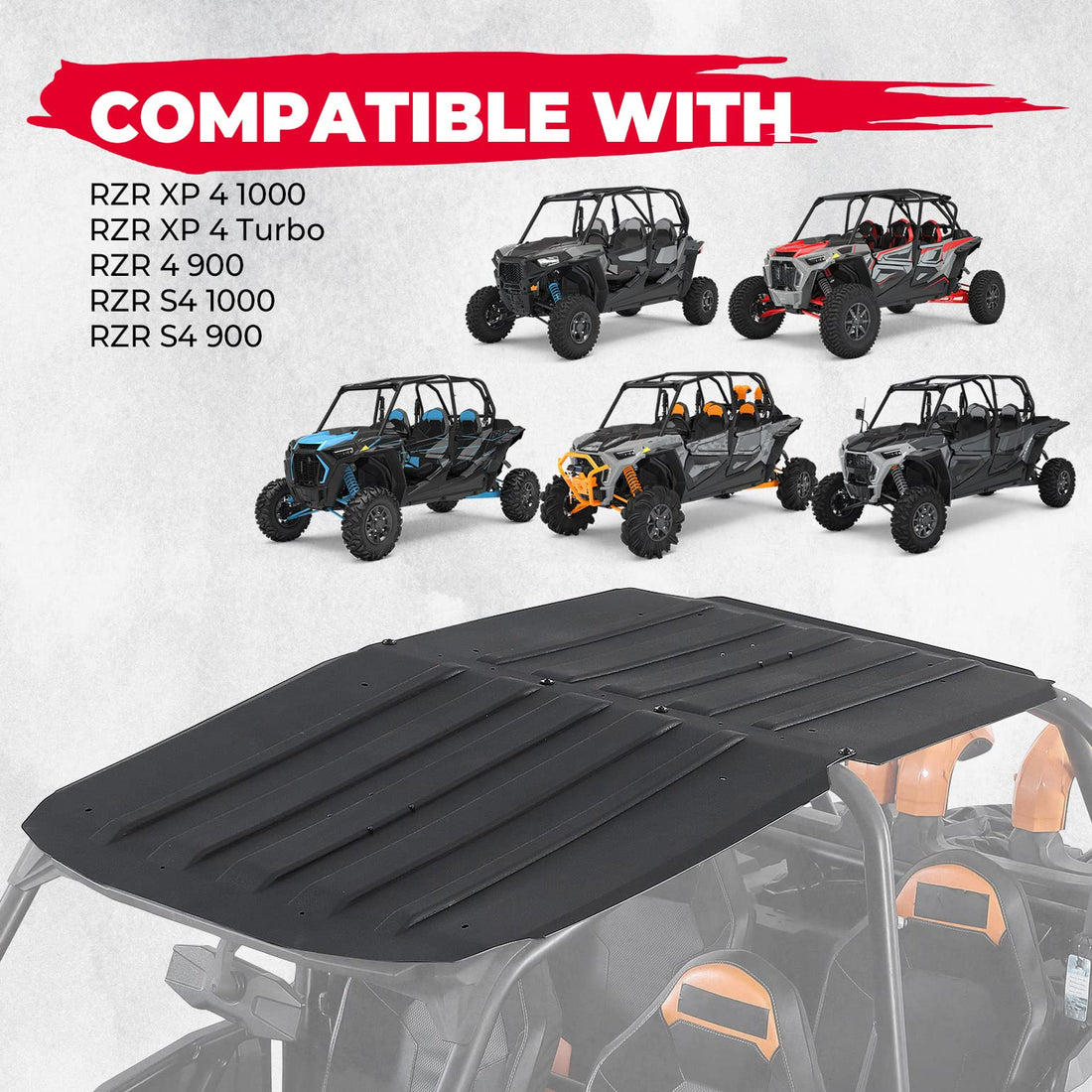 Heavy Duty 4 Doors Hard Roof for Polaris RZR XP 4 1000 / Turbo / S4 - view 2