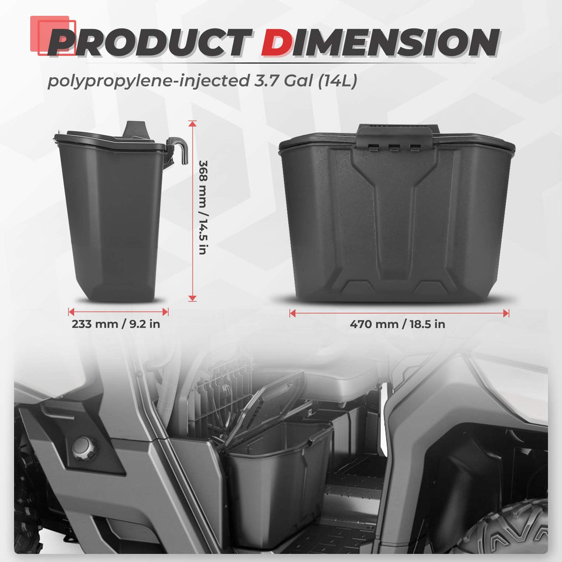 DRL Signal Light & 14L Storage Box for Can-Am Defender - view 7