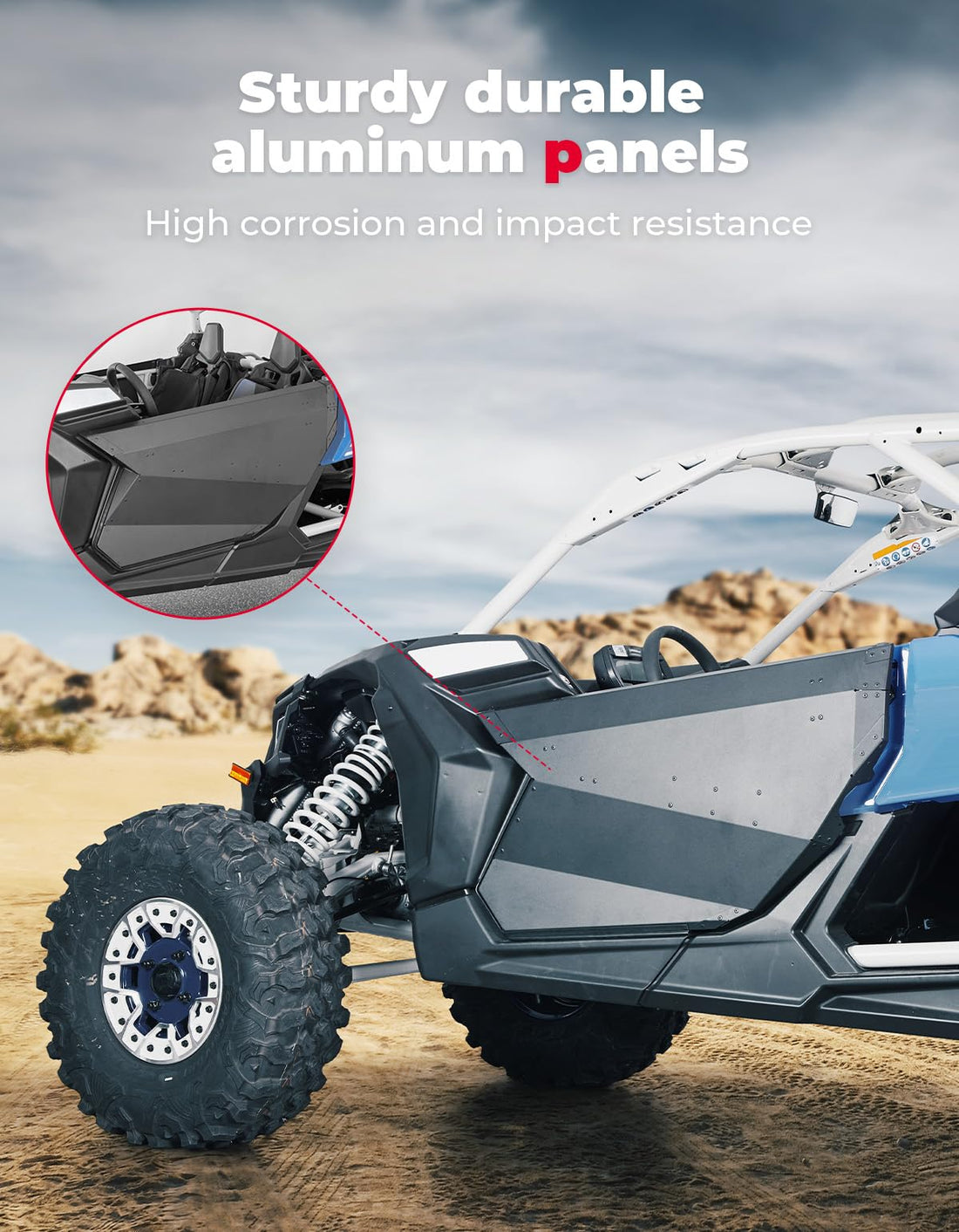 Set of Aluminum Front Full Doors for Can-Am Maverick X3 and X3 Max - view 2