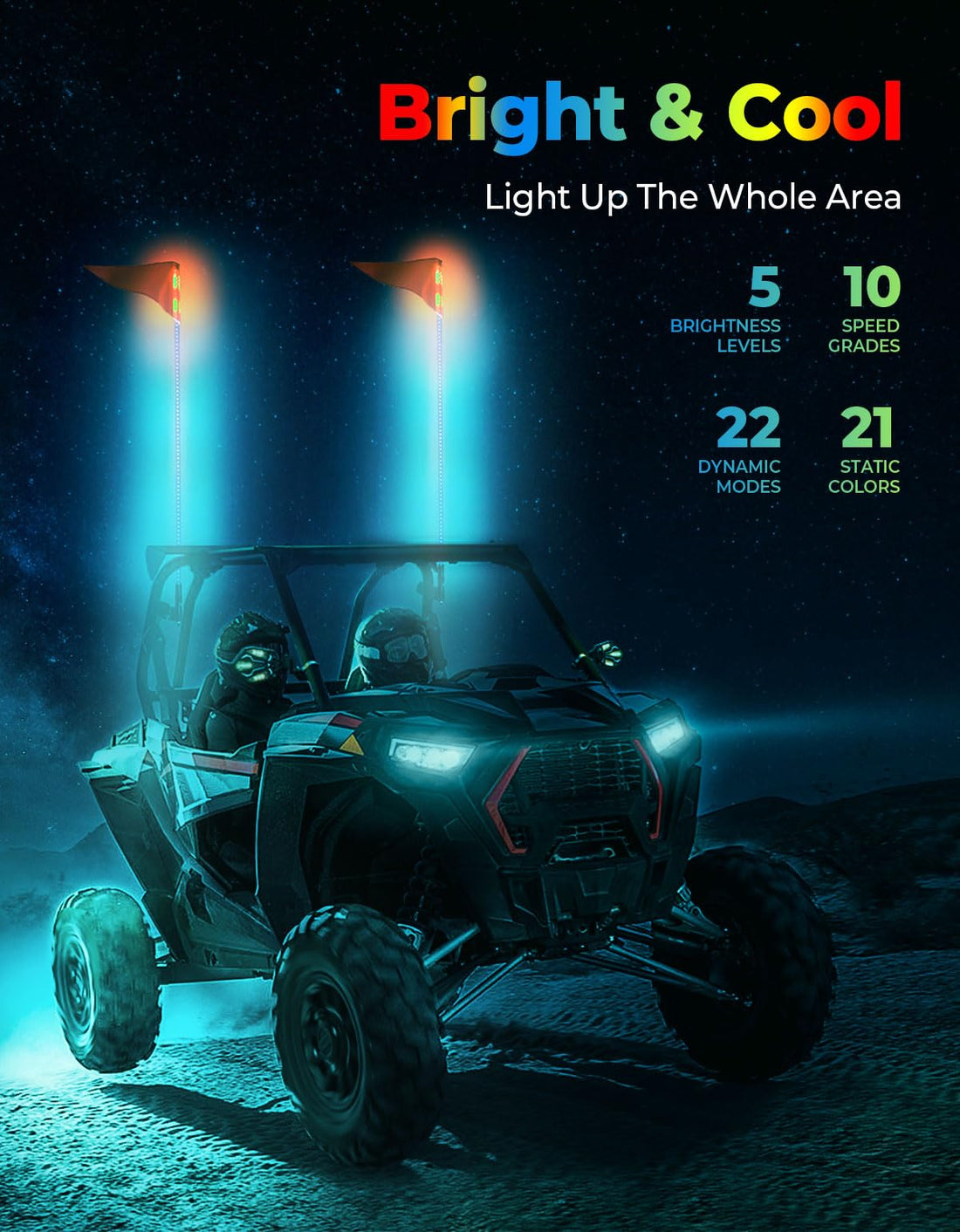 DRL Signal Light & Whip Lights for Can-Am Defender - view 7