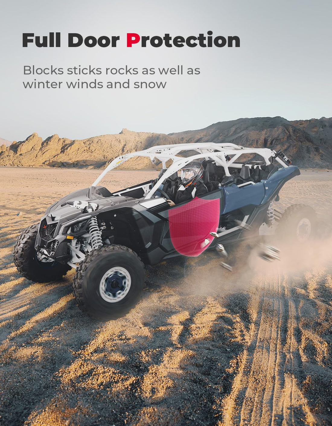 Set of Aluminum Front Full Doors for Can-Am Maverick X3 and X3 Max - view 3