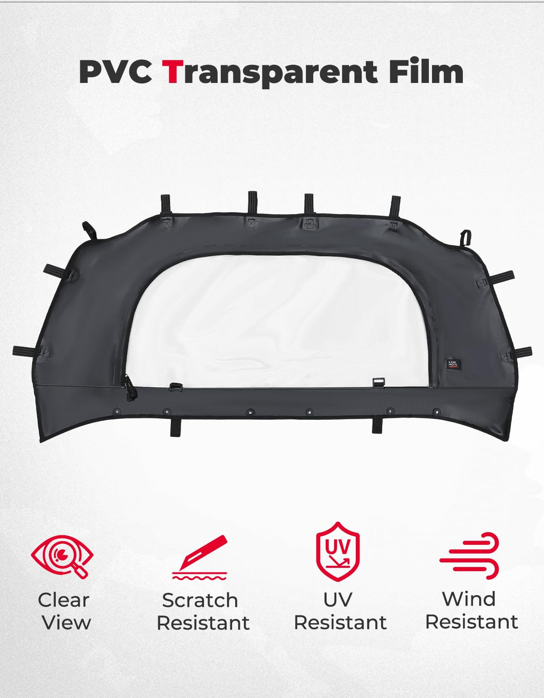 UTV Soft Rear Windshield for RZR PRO XP / Turbo R - view 3