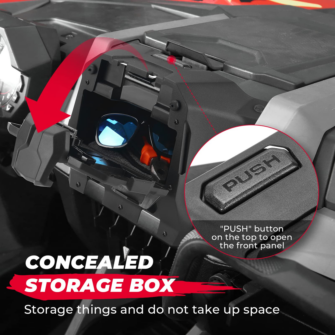 Tablet Holder With Storage Box for Polaris RZR PRO XP / TURBO - view 3