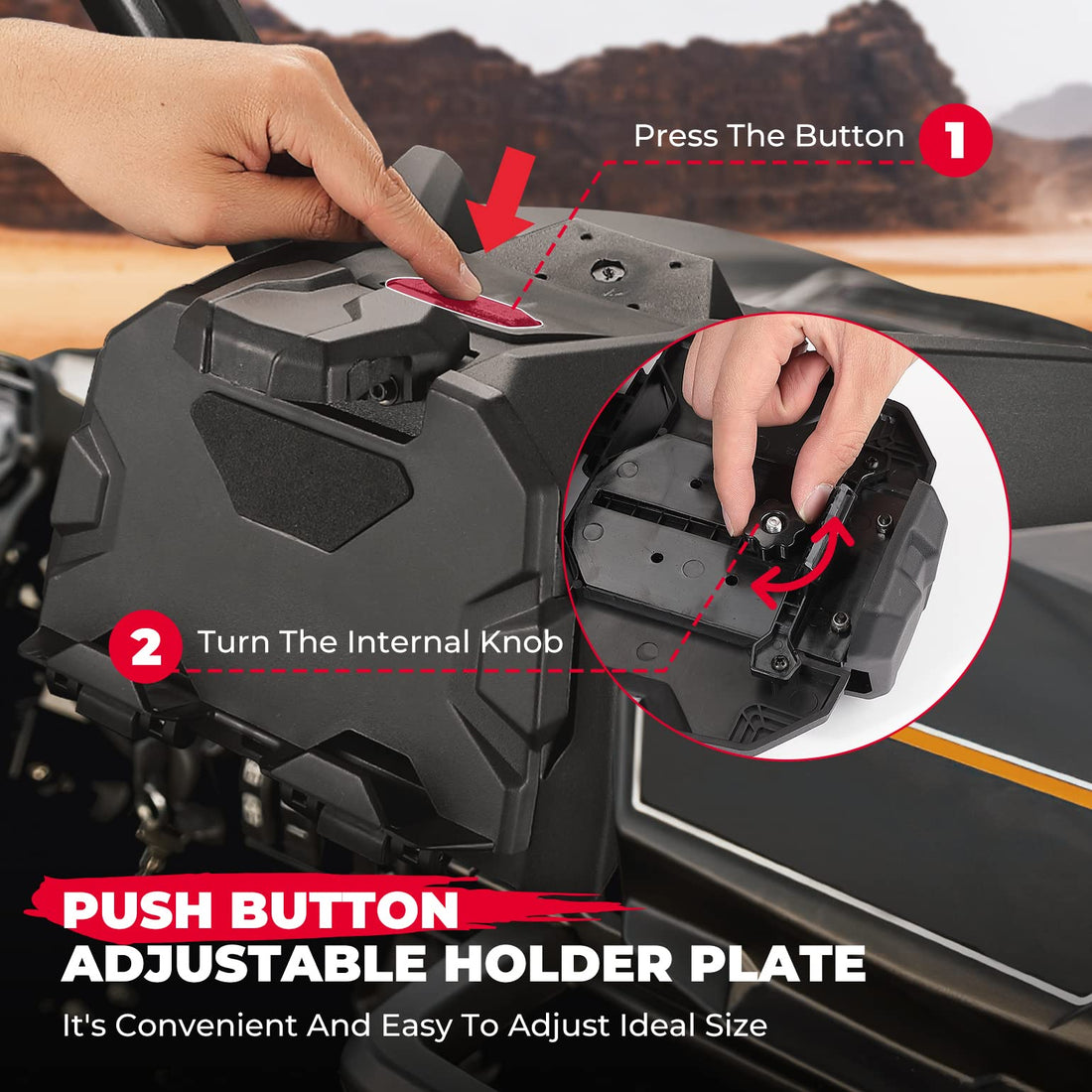 Tablet Holder With Storage Box for Can-Am Maverick Sport & Trail, Commander - view 4
