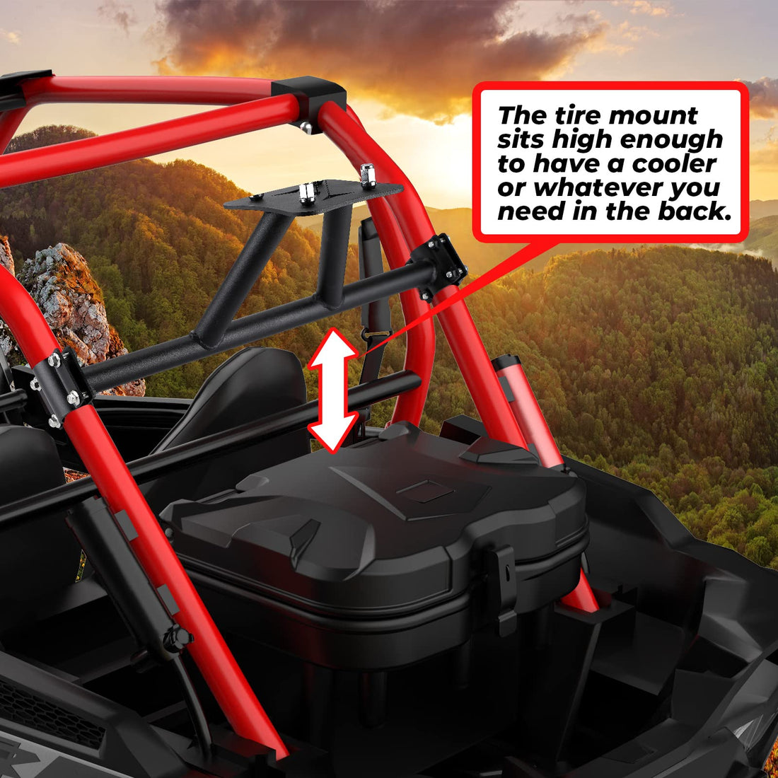 Spare Tire Carrier Mount for Polaris RZR XP 1000 /4 1000 / Turbo - view 4